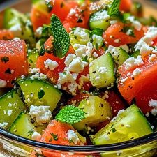 Summer-Perfect Watermelon Cucumber Salad Recipe