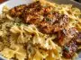 Bowtie Pasta with Creamy Cajun Chicken and Mozzarella Cheese Sauce