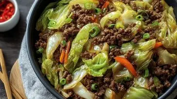 Healthy Chinese Ground Beef Cabbage