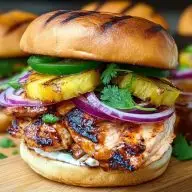 Grilled Hawaiian Chicken Sandwiches