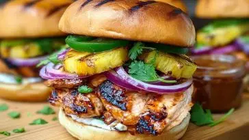 Grilled Hawaiian Chicken Sandwiches