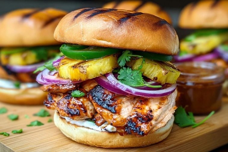 Grilled Hawaiian Chicken Sandwiches