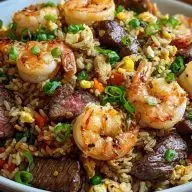Shrimp and Steak Fried Rice
