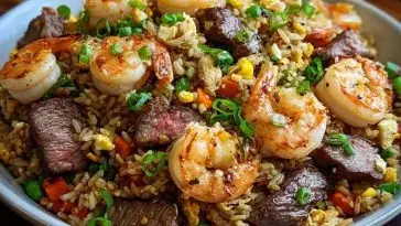 Shrimp and Steak Fried Rice