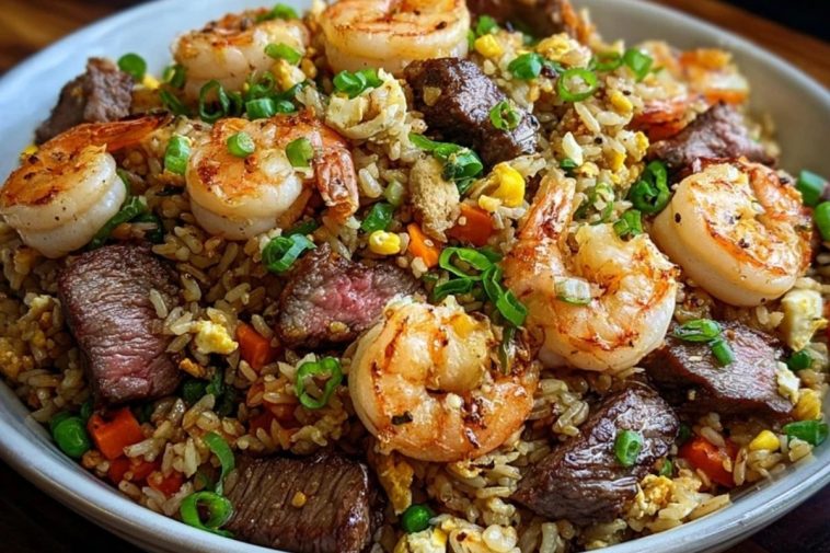 Shrimp and Steak Fried Rice