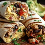 High Protein Breakfast Burritos