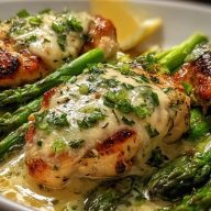Caesar Chicken with Asparagus