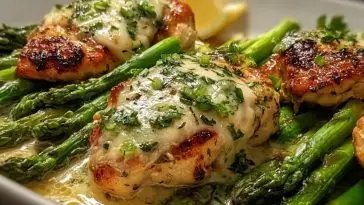 Caesar Chicken with Asparagus