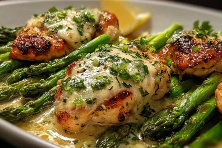 Caesar Chicken with Asparagus