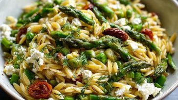 Orzo with Asparagus & Feta