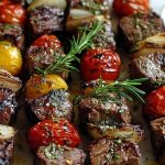 Rosemary Garlic Steak Kebabs