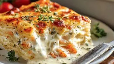Seafood Lasagna Creamy Cheese