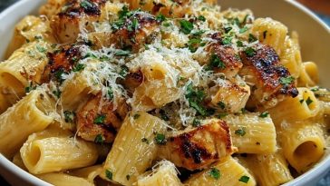 Garlic Butter Chicken with Rigatoni and Parmesan