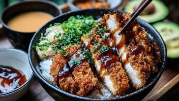 Japanese Katsu Bowls with Tonkatsu Sauce