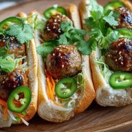 Korean BBQ Meatball Banh Mi