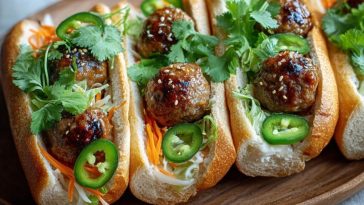 Korean BBQ Meatball Banh Mi