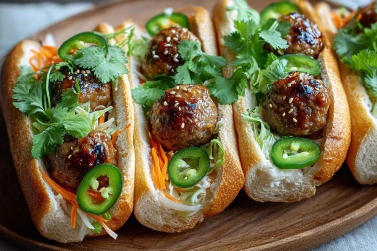 Korean BBQ Meatball Banh Mi