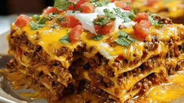 Mexican Lasagna Layered Beef Casserole