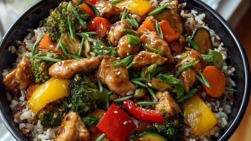 Next-Level Teriyaki Chicken Stir-Fry with Rainbow Veggies & Wild Rice