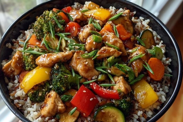 Next-Level Teriyaki Chicken Stir-Fry with Rainbow Veggies & Wild Rice