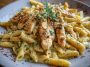 One Pot Creamy Garlic Parmesan Chicken Penne