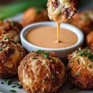 Reuben Balls with Spicy Thousand Island Dipping Sauce