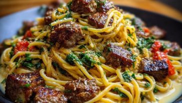 Savory Beef Linguine with Velvety Garlic Butter Sauce