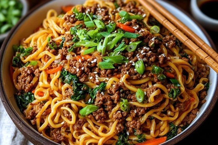 Simple Asian Ground Beef Noodles Recipe Ready in Minutes