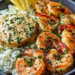 Best Garlic Butter Shrimp Bowl Recipe with Creamy Herb Rice