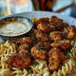 Best Parmesan Chicken Bites with Smoky Cajun Alfredo Gemelli