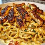 Cajun Chicken Spaghetti in Creamy Garlic Mozzarella Sauce