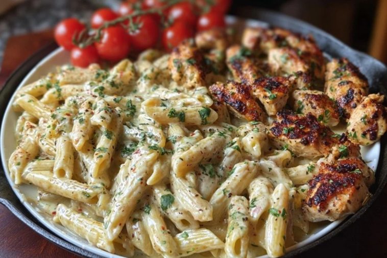 Cajun Garlic Butter Chicken Penne in Creamy Parmesan Sauce