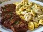 Cajun Garlic Butter Steak with Cheesy Alfredo Tortellini