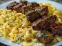 Cheesy Garlic Steak Bites over Creamy Linguine Pasta