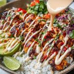 Chili Chicken Bowl with Coconut Lime Drizzle
