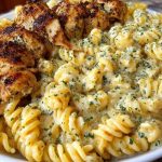 Creamy Garlic Butter Chicken and Rotini in Parmesan Sauce