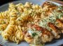 Creamy Garlic Parmesan Chicken and Cheesy Twisted Pasta