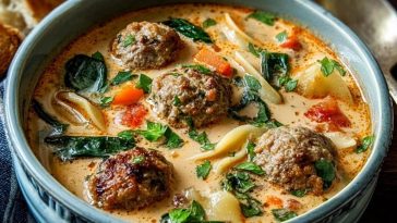 Creamy Italian Meatball Soup