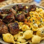 Garlic Butter Steak Bites & Loaded Cheddar Alfredo Shells