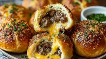 Garlic Parmesan Cheeseburger Bombs