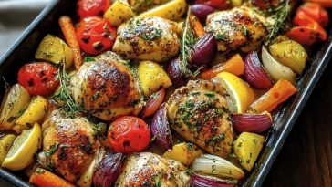 Insanely Good One-Pan Herb Chicken & Roasted Veggie Bake