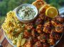 Lemon Cajun Chicken Bites with Creamy Garlic Herb Alfredo Twists