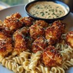 Parmesan Crusted Chicken Bites & Smoked Cajun Alfredo Gemelli