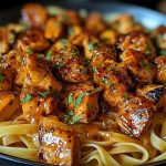 Spicy Cajun Honey Butter Chicken & Pasta