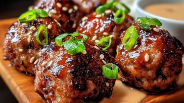 Sticky Korean BBQ Meatballs with Gochujang Glaze