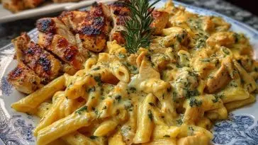 Velveeta Chicken Penne in Creamy Mozzarella Garlic Cheese Sauce