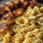 Cajun Garlic Butter Chicken with Creamy Parmesan Twisted Pasta