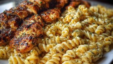 Cajun Garlic Butter Chicken with Creamy Parmesan Twisted Pasta