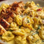 Cajun Garlic Chicken Tortellini in Three-Cheese Cream