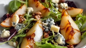 Caramelized Pear and Blue Cheese Salad